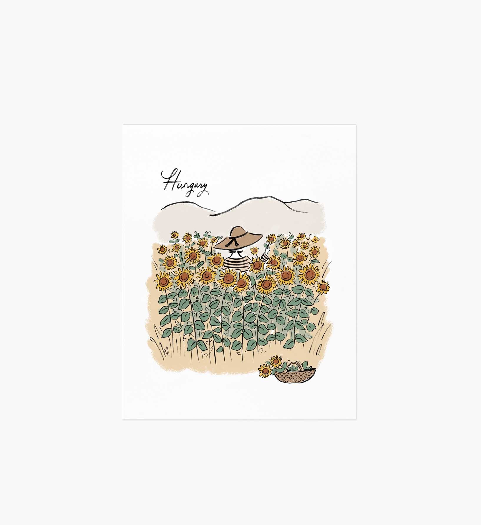 Hungary Travel Sketch Art Print
