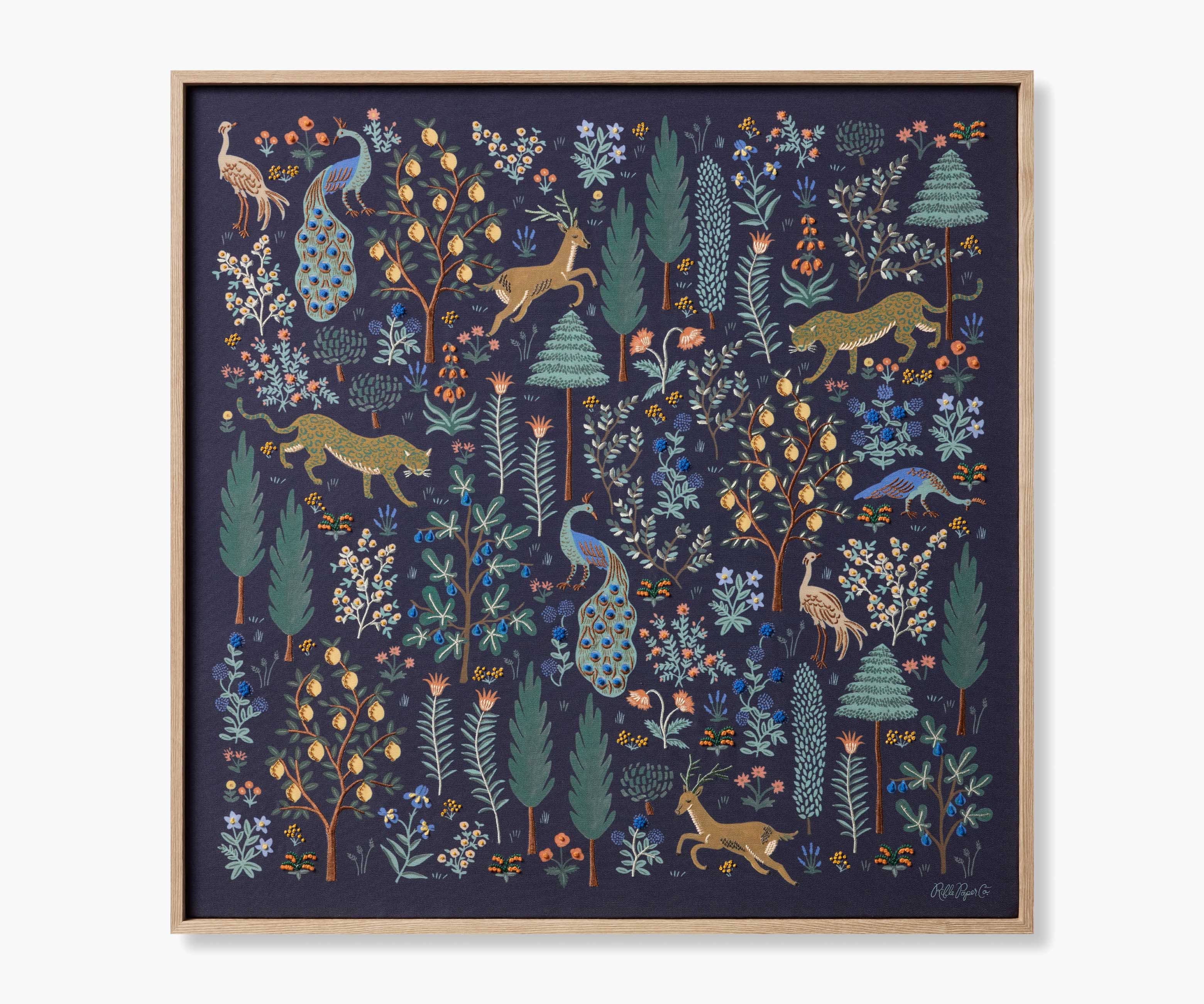 Framed Wall Art - Menagerie Navy