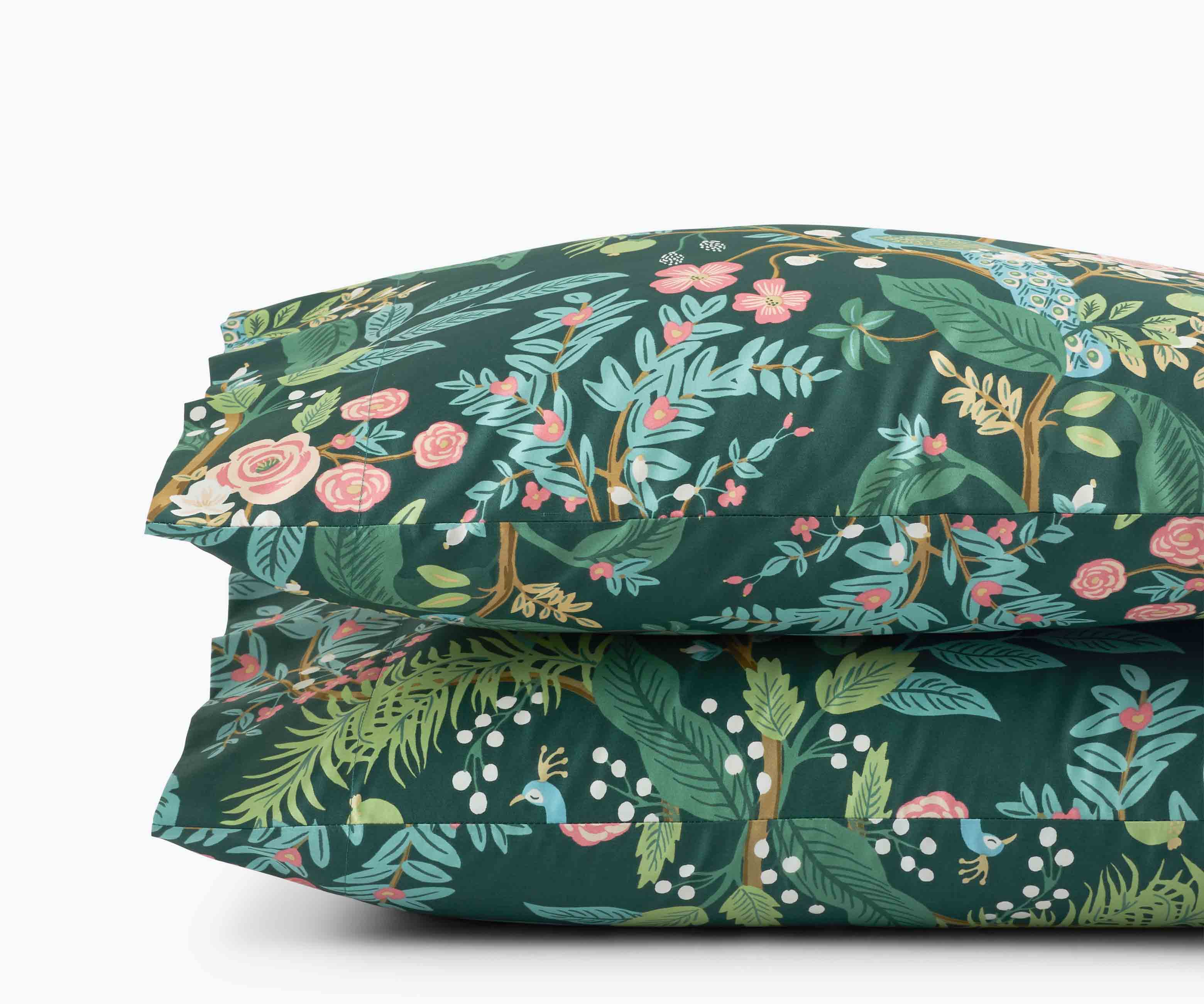 Sateen Pillowcases - Peacock Emerald