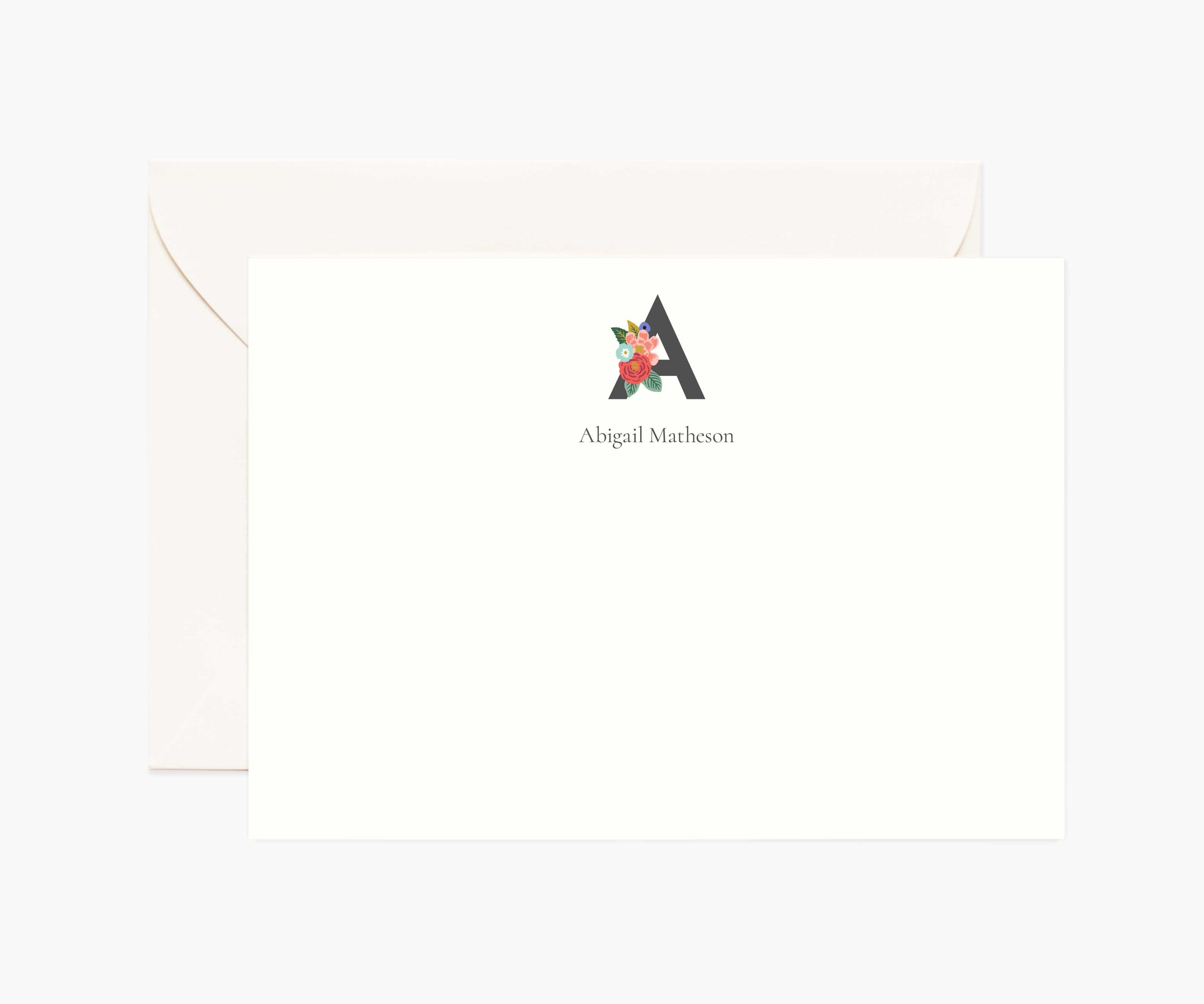 Monogram Personalized Stationery - A