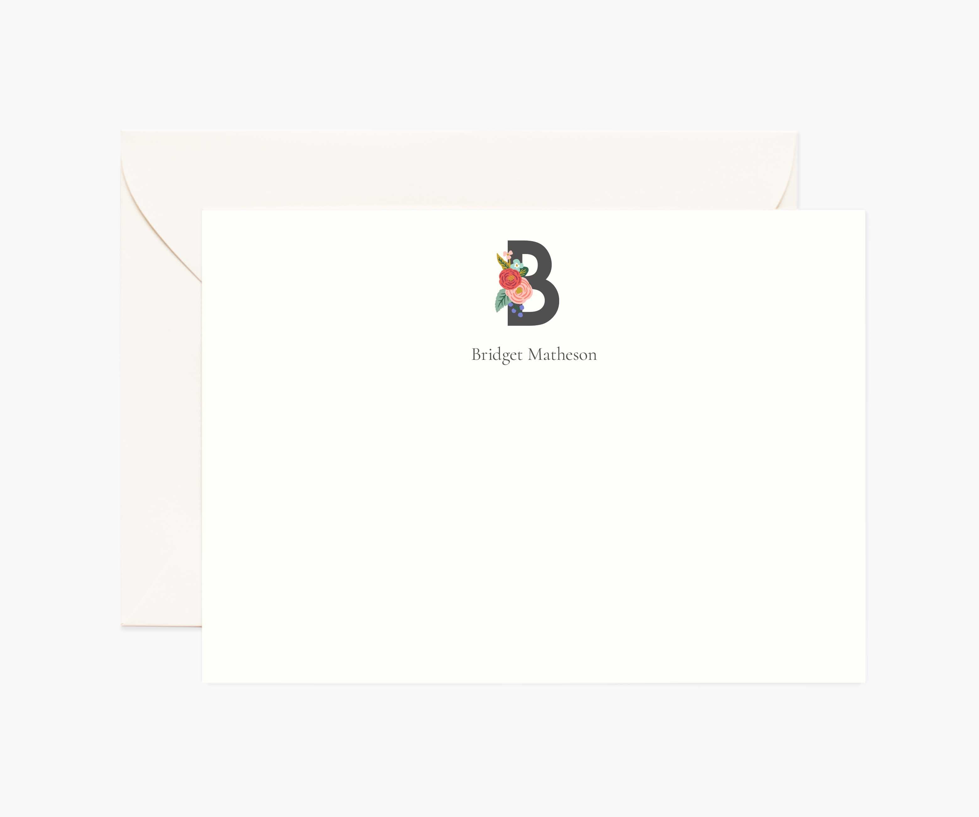 Monogram Personalized Stationery - B