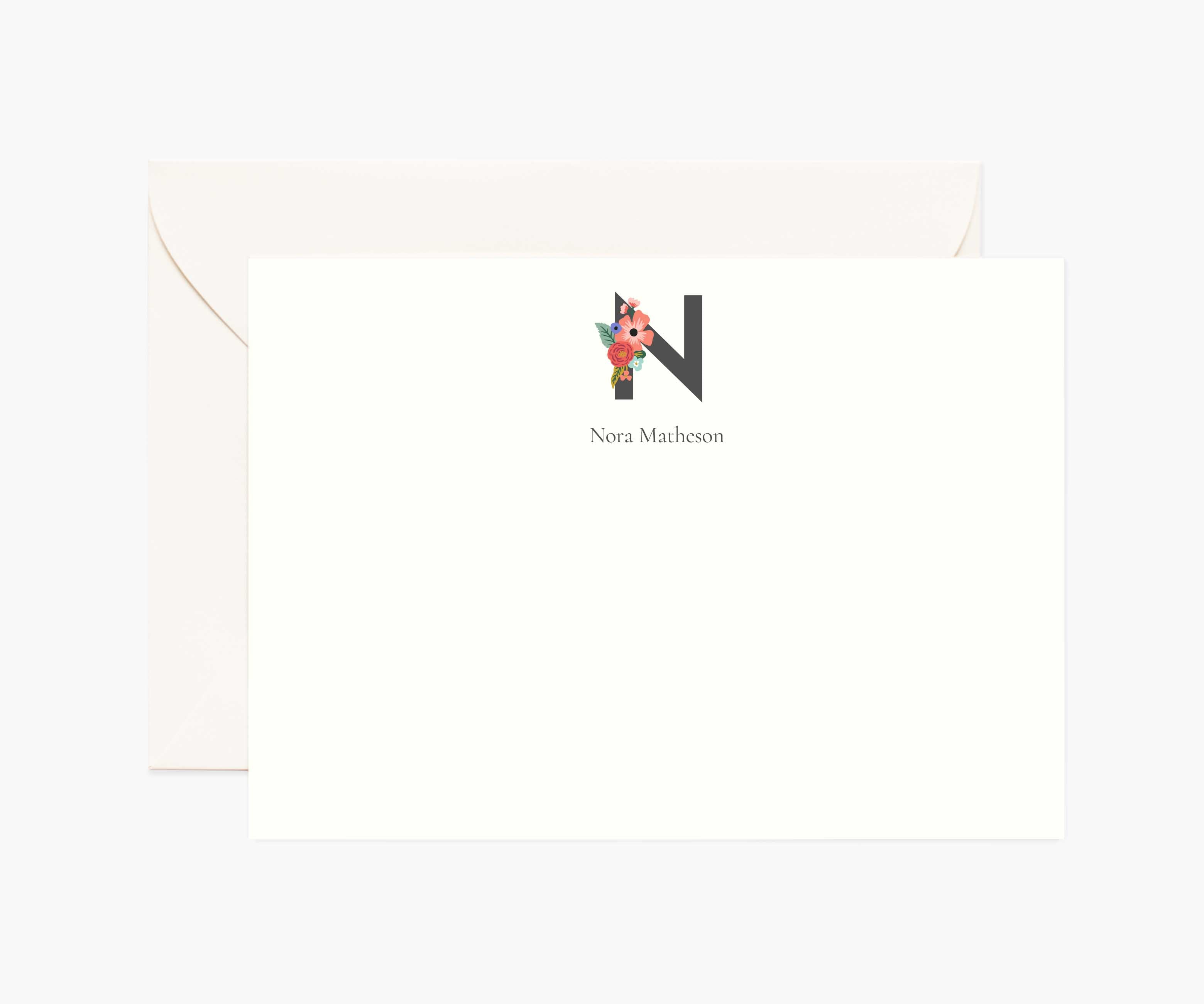 Monogram Personalized Stationery - N