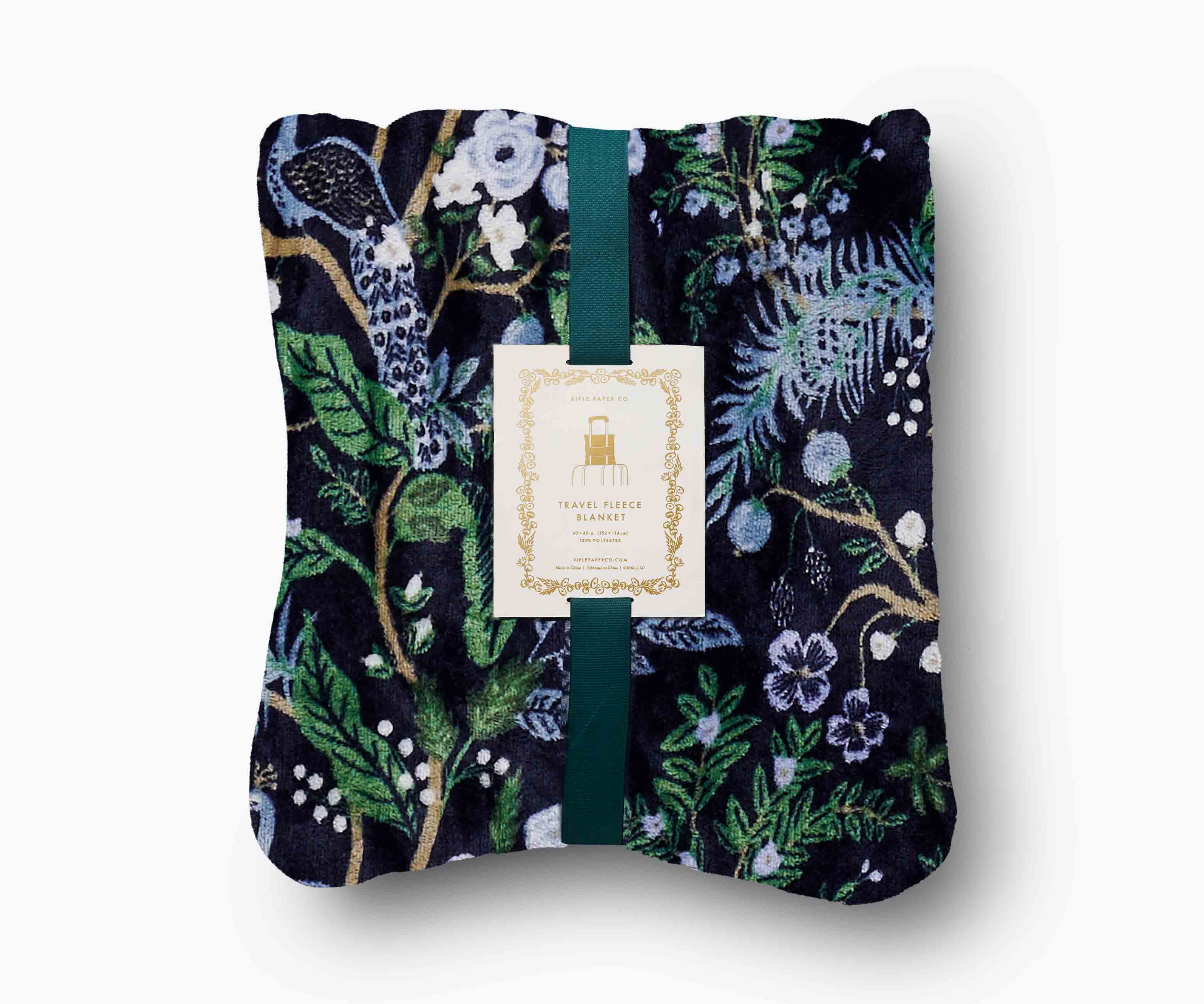 Travel Fleece Blanket - Peacock