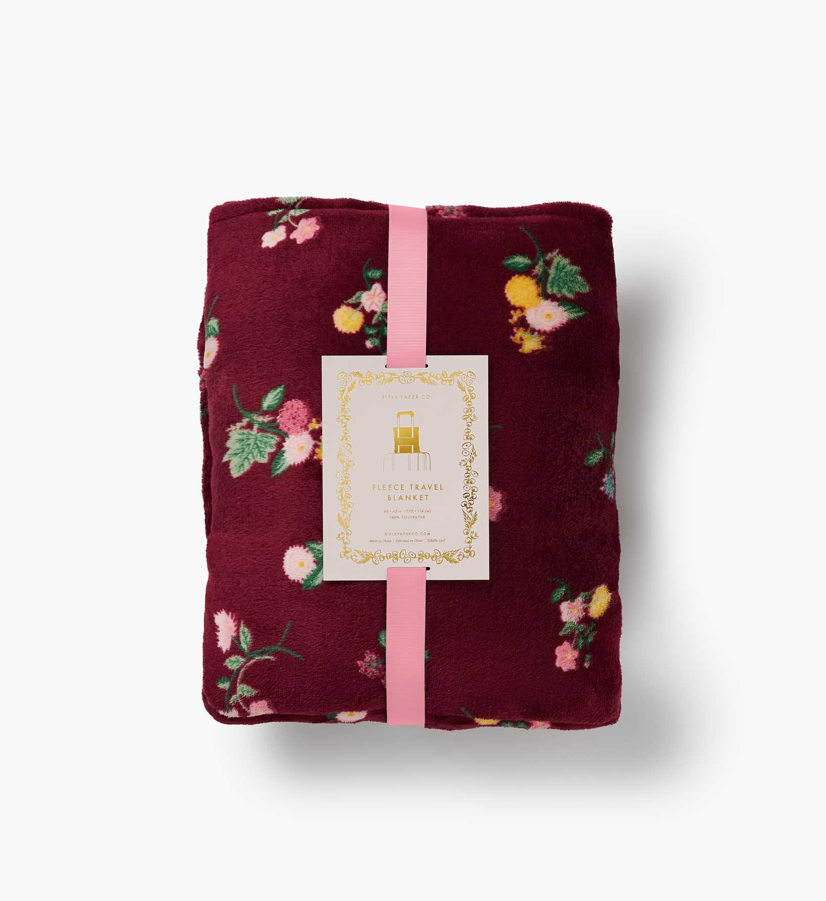 Travel Fleece Blanket - Ditsy Dahlia