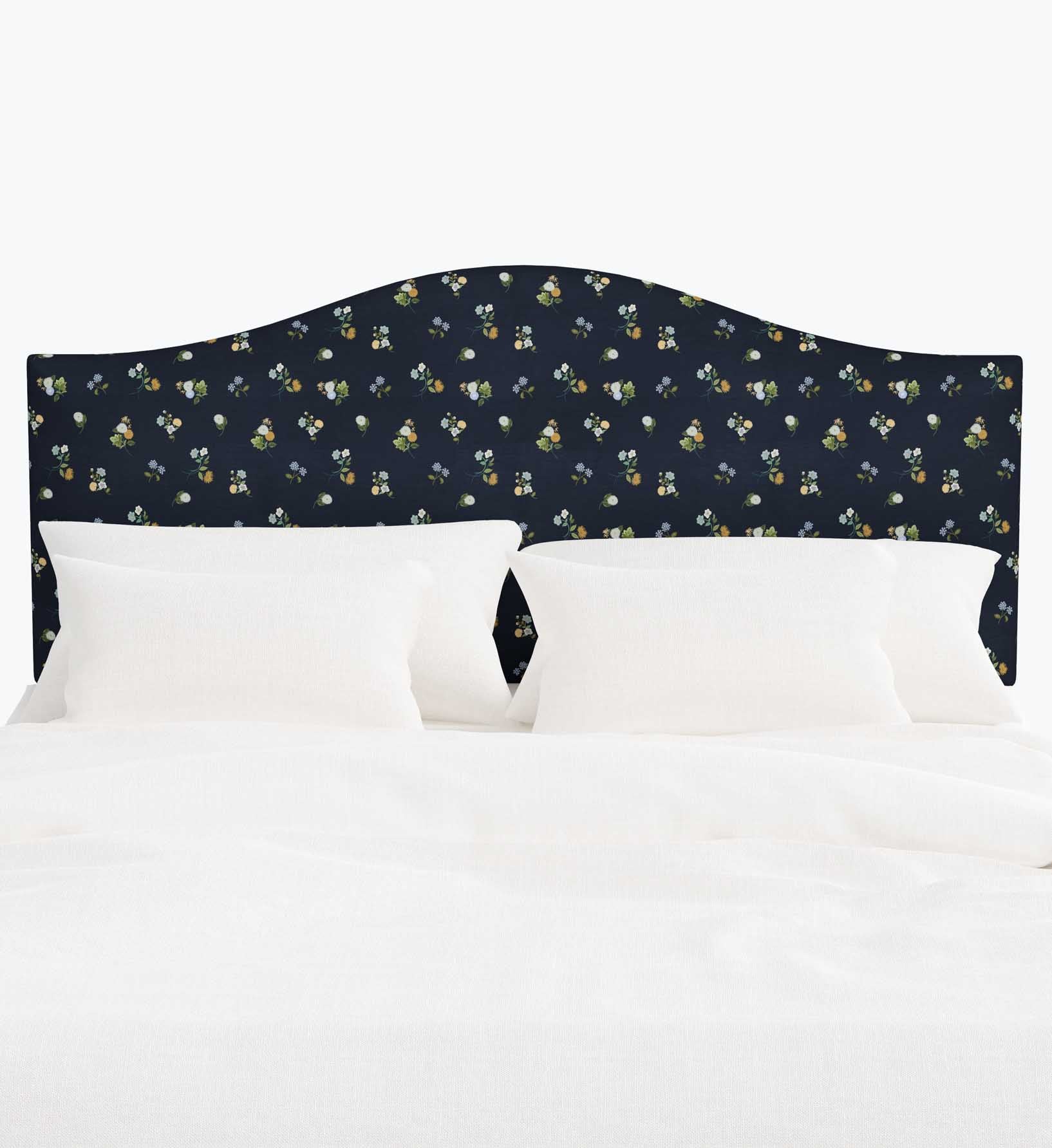 Mayfair Headboard - Ditsy Dahlia Navy