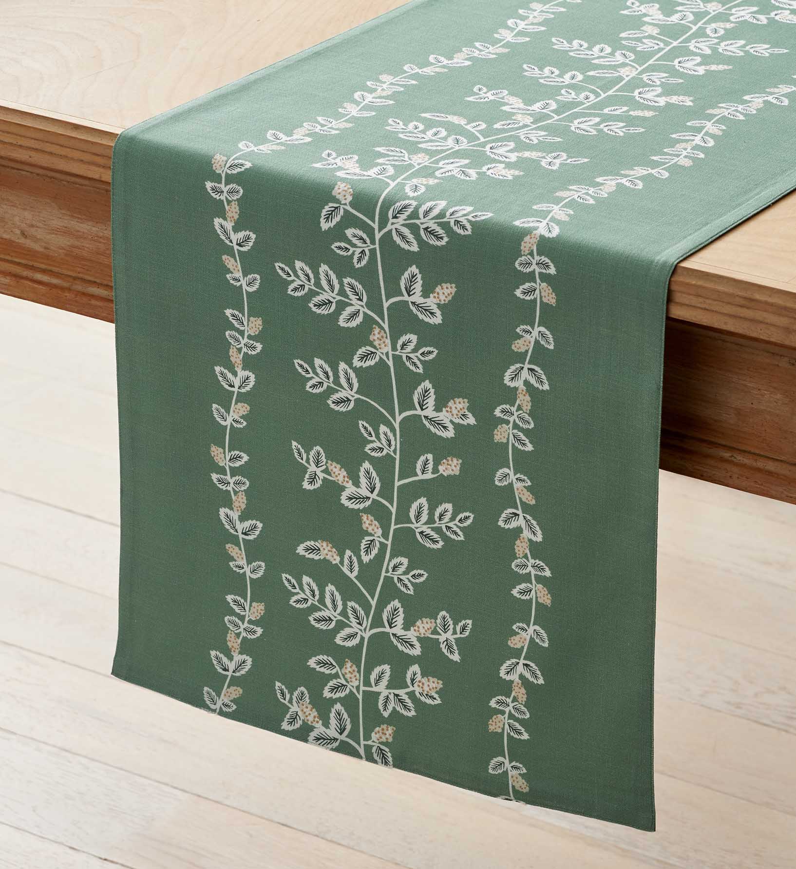 Cotton Table Runner - Climbing Vines