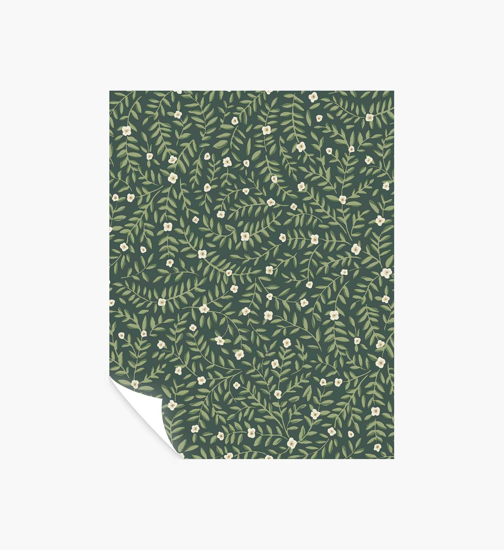 Elodie Peel & Stick Wallpaper Sample - Emerald