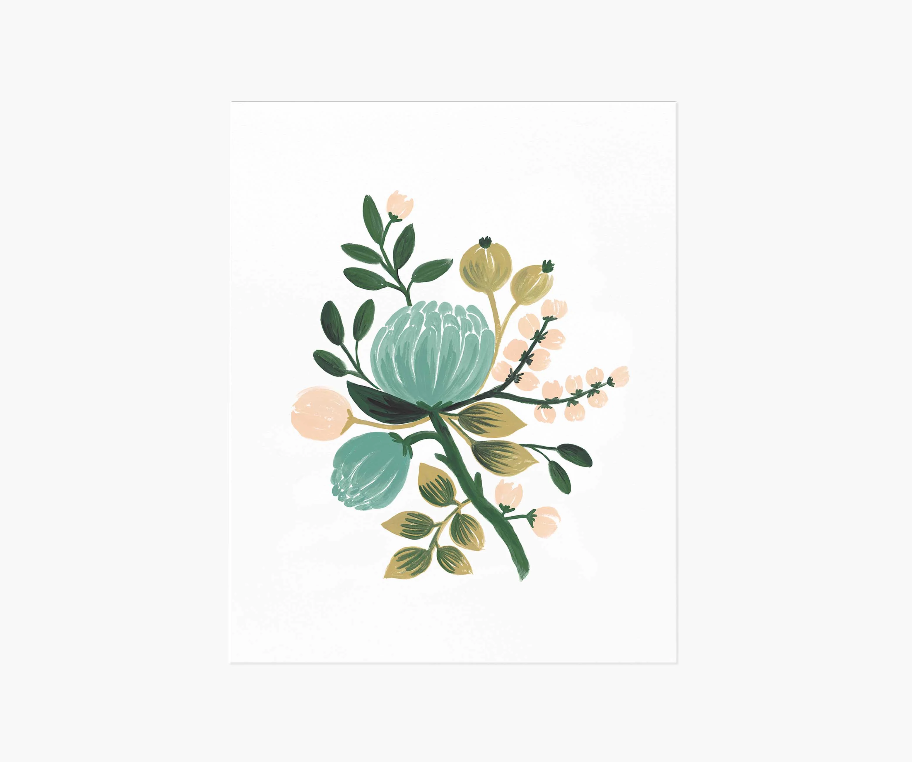 Blue Botanical Art Print