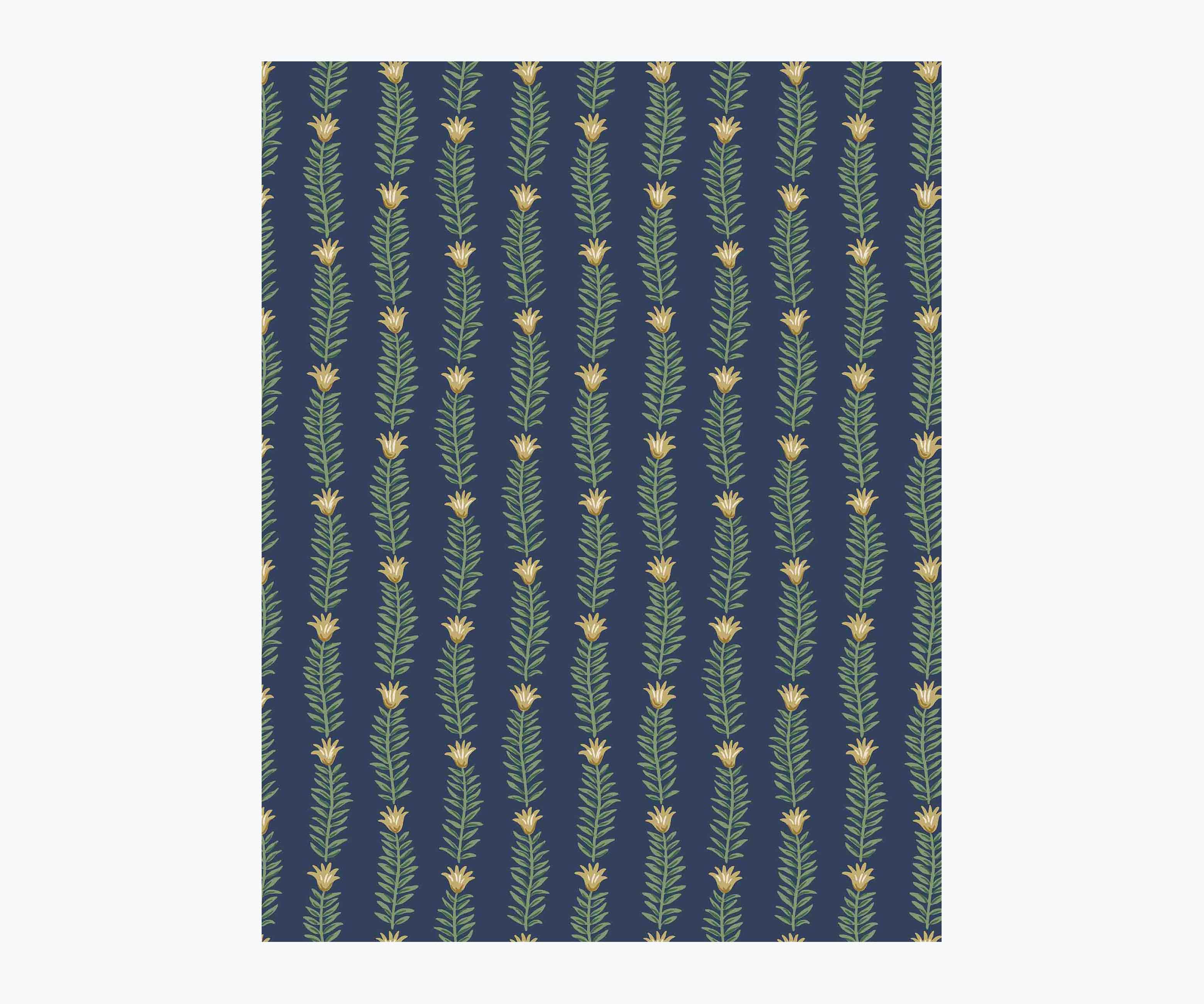 Eden Wallpaper Sample - Navy
