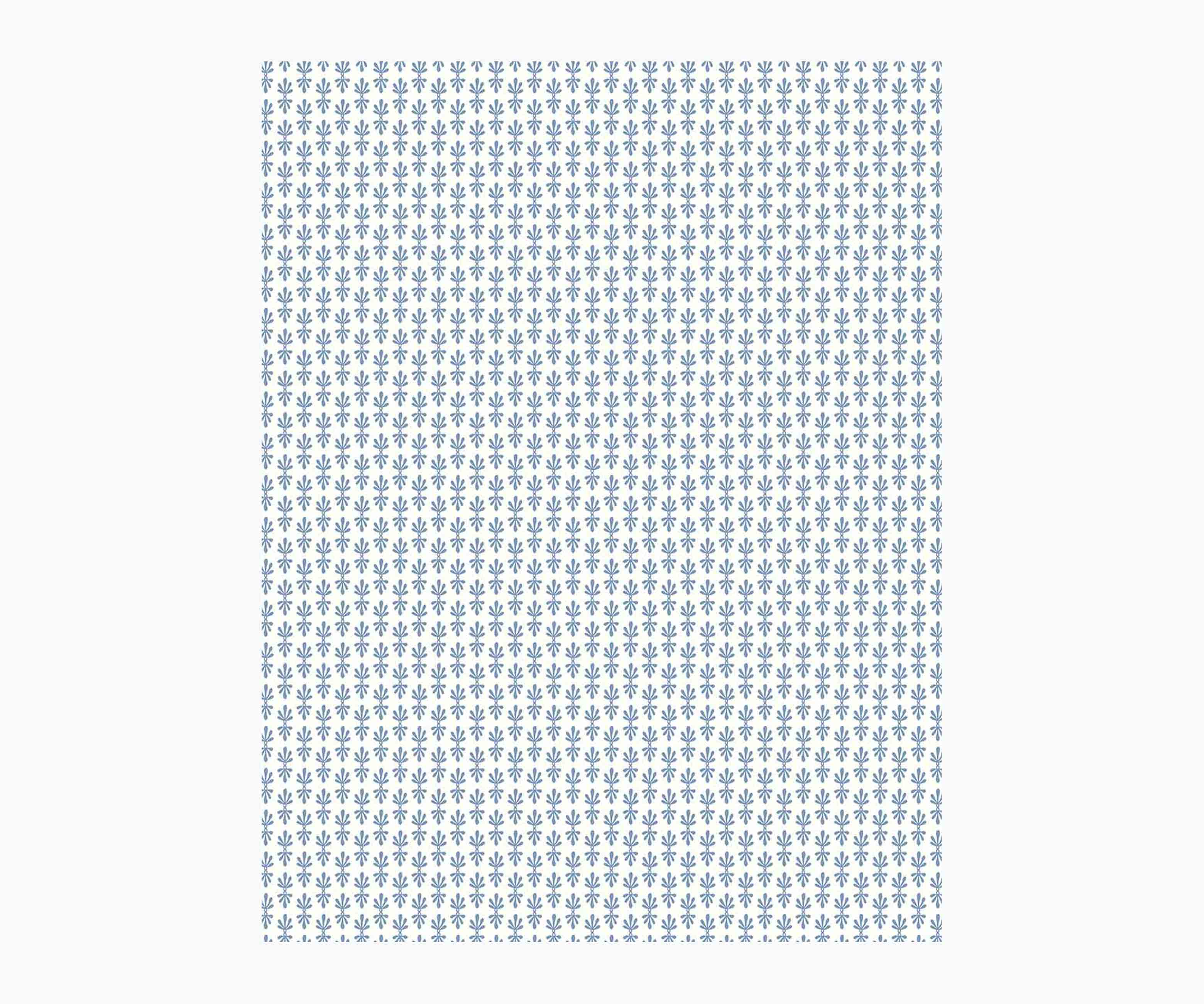 Petal Wallpaper Sample - White & Blue