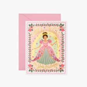 Princess Birthday Card - Single Card