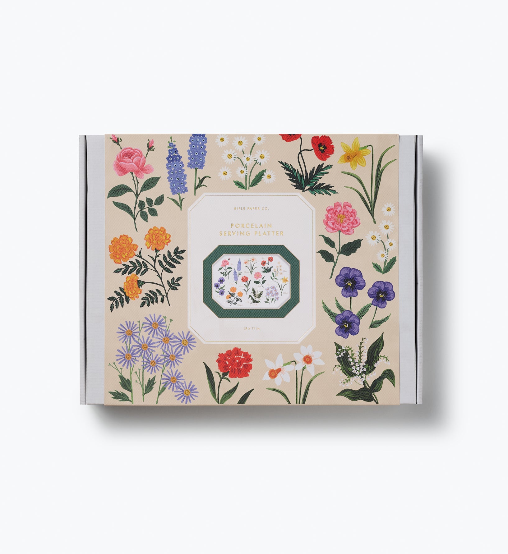 Large Porcelain Serving Platter - Garden Study - Image 7