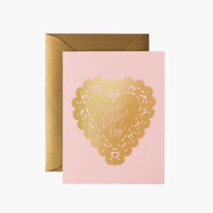 Doily Valentine's Day Card - Single Card