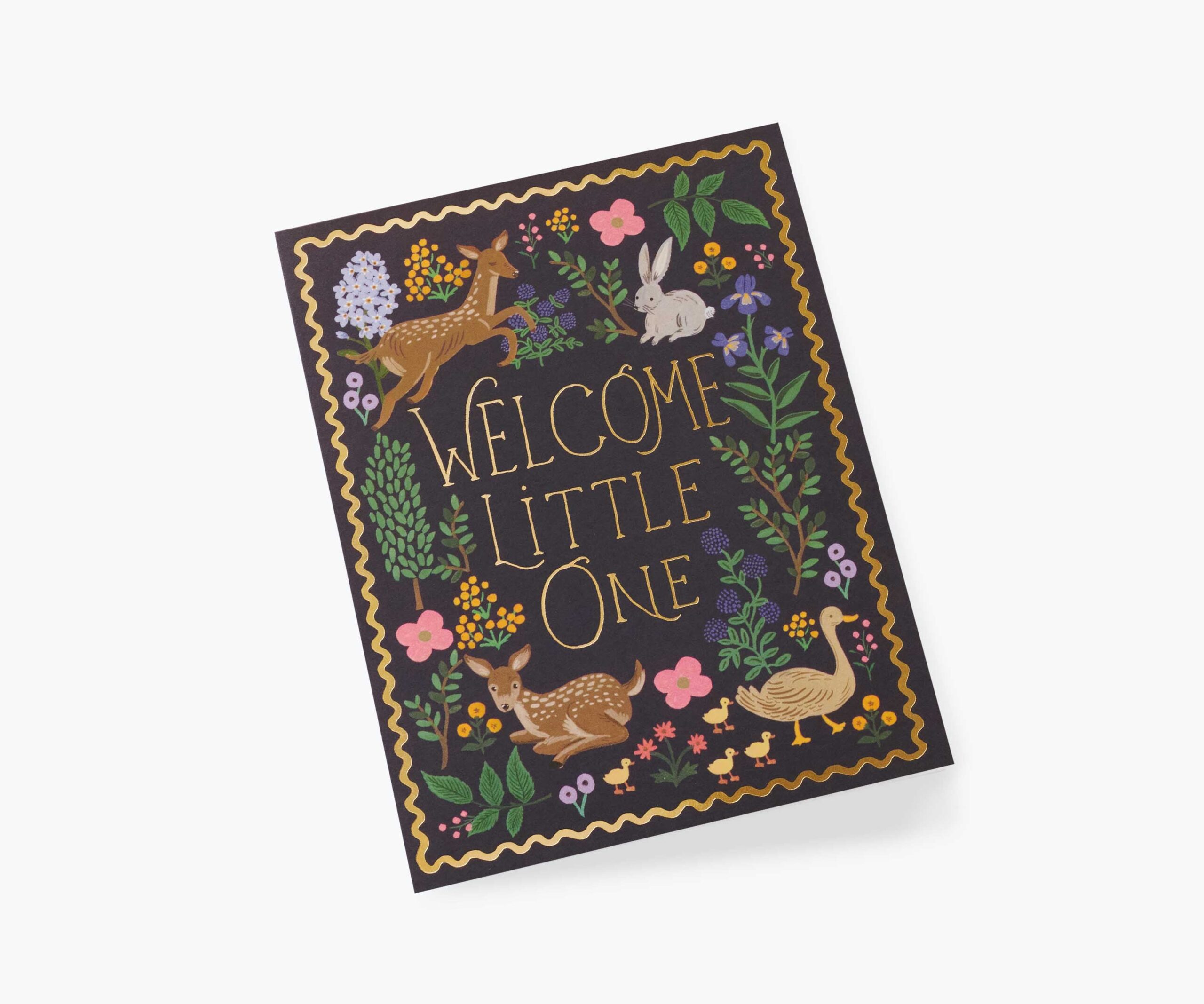 Woodland Welcome Baby Card - Single Card - Image 2