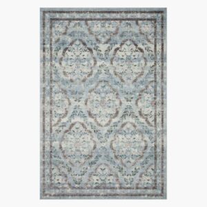 Courtyard Chateau Printed Rug - Blue