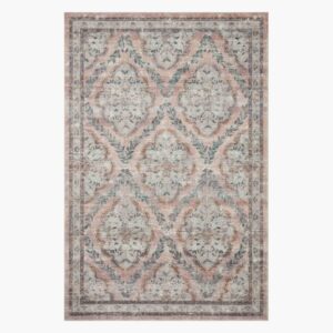Courtyard Chateau Printed Rug - Blush