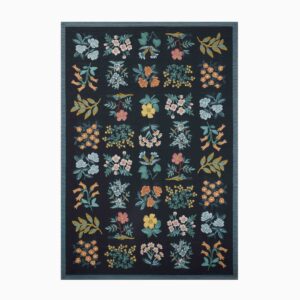Perennial Wildflower Power Loomed Rug - Black