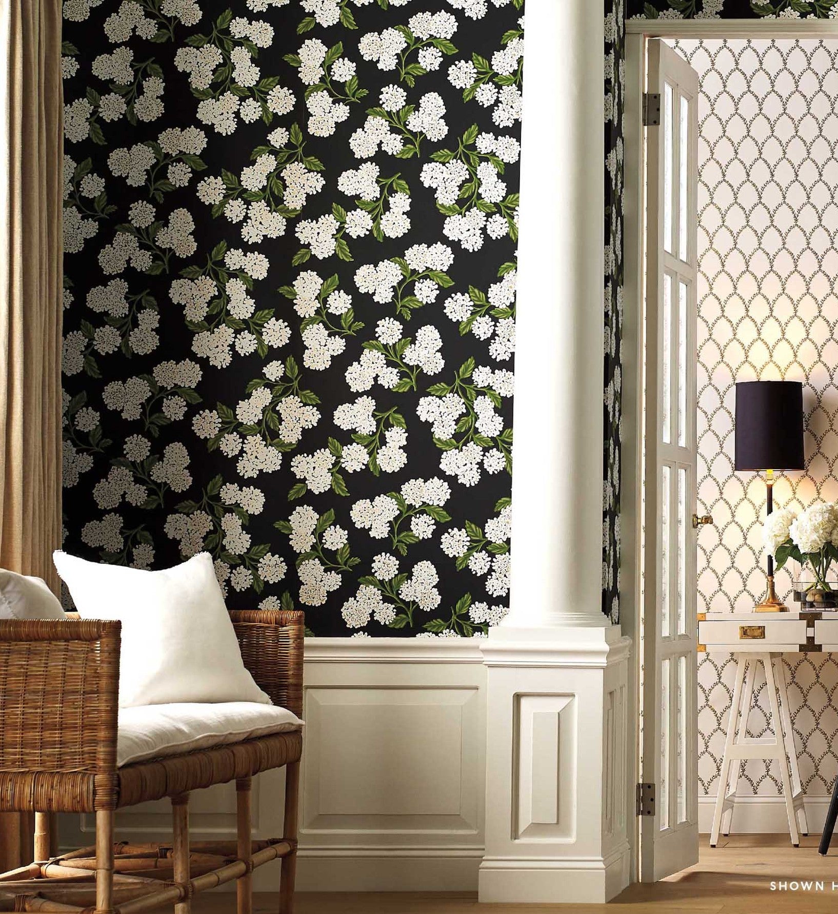 Hydrangea Wallpaper - Jade - Image 2