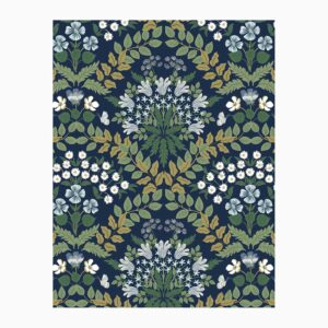 Bramble Wallpaper Sample - Navy